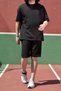 Black Unisex T-Shirt Tracksuit Set - 3