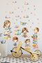 Kids Reading Books Pastel Color Children's Room Decorative Wall Sticker Set - 3