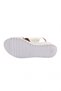 Beige Genuine Leather Women's Sandals with High Wedge Sole and Cross Laser - 291113219 - 5