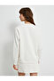 Crew Neck Sweatshirt Mesh Detailed Long Sleeve Ribbed - 4