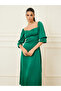 Solid Sweetheart Neck A-Line Midi Dress - 2