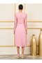 Lace Detail Pleated A Line Midi Dress - 4