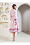 Boho Print A-Line Midi Dress with Waist Tie Up - 4