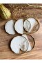 Set of 4 Epoxy Coasters with Gold Leaf