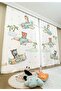 Airplane Safari Patterned Children's & Baby's Room Background Curtain (SINGLE WING PRICE) - 2
