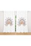 Heart and Rainbow Patterned Children's Room Background Curtain (Single Panel Pricing) - 2