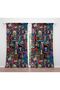 Heryöne Patchwork Patterned Background Curtain (Single Wing Pricing)