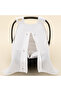 Muslin Stroller Cover and Cushion - White Muslin