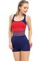 Women's Navy Blue Red Swimsuit