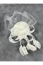 Elegant Bridal Wedding Hat with Ribbon and Feathers, White