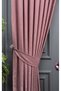 Dusty Rose Solid Color Soft Background Curtain, No Pleats, Flat Installation, Extrafoam Gathering, Single Panel - 3