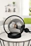 Palmas Table Lamp Black Smoked Glass