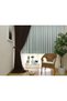 Crown Brown Solid Color Linen Background Curtain, 1/2 Sparse Pleat, Single Wing - 7
