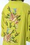 WOMEN'S OVERSIZE MOLD SLEEVE AND BACK FLOWER EMBROIDERED LINEN MIXED KIMONO JACKET - 3