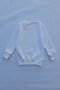 Unisex Children's White Basic Knitted Thick Sweatshirt with Fleece Inside - 2