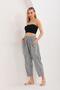 Women's Gray Front Double Pocket Linen Shalwar Trousers - 3