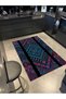 Multicolored Mixed Geometric Shape and Lines Patterned Modern Decorative Carpet 4969 - 4