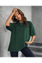 Nefti̇ Yeşi̇l Oversize Rock My Life Printed T-Shirt Unisex - 2