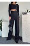 Çimalı Slim-Fit Cut Women's Loose-Fit '90s High-Waisted Loose-Leg Slim-Fit Cut Palazzo Pants - 4