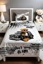 Bear with Car Teddy Patterned Pique Set (160x230cm)