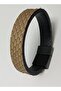 Beige Snakeskin Magnet Buckle Bracelet - 3