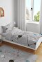 Gray Space Patterned Single Baby Kids Bedding Set - 2
