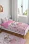 Pink Starry Princess on the Moon Patterned Single Baby Kids Bedding Set - 2