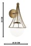 Antique Wall Sconce, White Globe Glass, Modern Wall Sconce, Decorative Wall Lighting, Corridor and Hallway Lighting, Entrance Sconce - 5