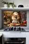 Glass Stovetop Backsplash Protector Cute Chef Dog Home Gift - 3