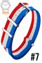 20mm Fossil-Welder-Casio-Seiko-Omega-Armani Watch Compatible Nato Textile Fabric Watch Band 20Model7