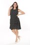 Black and White Polka Dot Bag Pocket Detailed Woven Women's Dress - 4