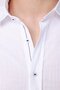 White Slim Fit Epaulettes Shirt - Long Sleeve, 100% Cotton Linen, Epaulettes - 4