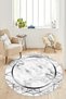 Digital Printing Washable Non-Slip Base Black Round Living Room Carpet Kitchen Carpet Runner