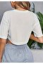 Women's Crop Oversize Plain Basic T-Shirt - 2