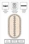 Digital Print Washable Non-Slip Sole Stain Resistant Beige Oval Kitchen Rug Living Room Rug and Runner Rug - 2