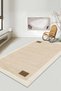 Machine Washable Non-Slip Sole Stain Resistant Beige Living Room Rug Kitchen Rug and Runner Rug