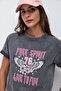 Oversize Printed Washable T-shirt - 3