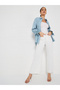Textured Oversized Longline Shirt with Buttons - 2