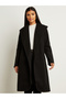 Belted Wool Like Midi Coat