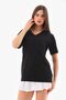 Black V-Neck T-Shirt (Plain Without Pattern) 100% Cotton - 3