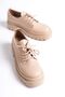 Women's Thick Sole Daily Moccasin Lace-up Loafer Shoes