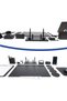 Pr610 Double Pen Black Color Leather Desk Mat Set 10 Pieces