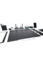 Pr610 Double Pen Black Color Leather Desk Mat Set 10 Pieces - 7