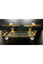 3 Piece Gold Gilded Crystal Presentation Stand with Crystal Base - 3