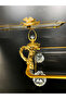 2-Piece Pasabahce Crystal Metal Leg Gilded Baton Presentation Holder - 5