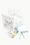 Boy Painter Set 3 Pieces - 20x30 cm Canvas with Sketch, Brush and Palette included - 5