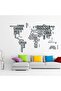 World Map Country Names XL Wall Sticker World Countries Atlas Decorative Wall Sticker