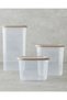 Beige Colored 3-Piece Safe Food Food Container Set