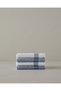 Valeria Cotton Border Towel Set of 4 White - Blue - 3