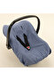 Muslin Stroller Sheet or Cover - Indigo Muslin - 2